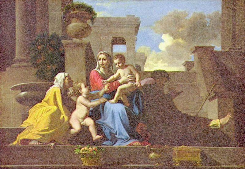 Nicolas Poussin Heilige Familie auf der Treppe Germany oil painting art